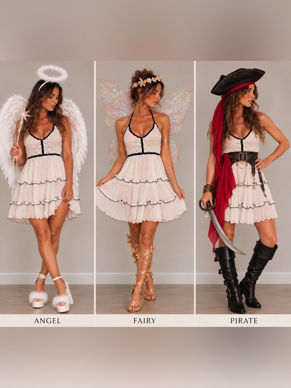 American Eagle Crochet Halter Dress